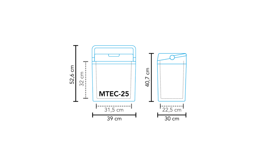 Thermoelektrische Kühlbox MTEC-25 AC/DC