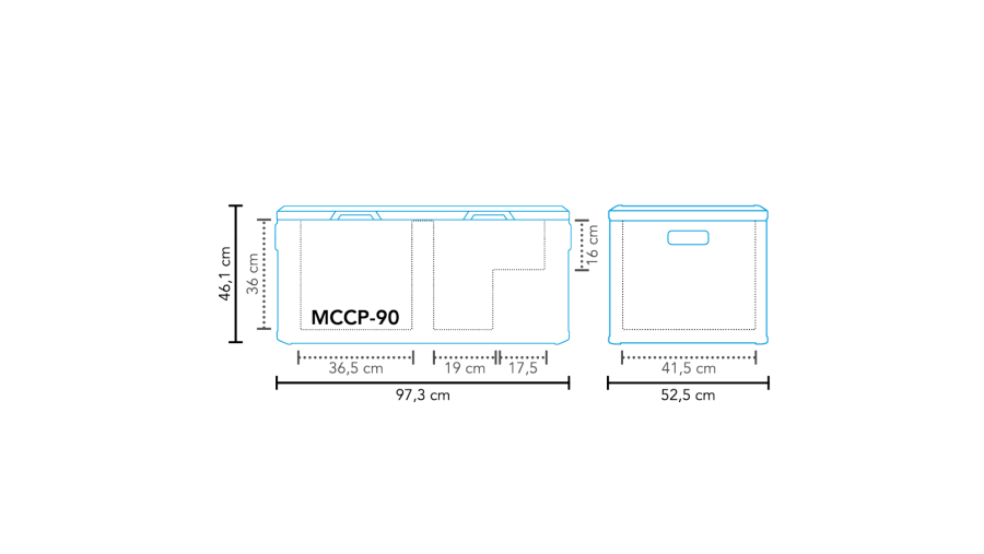 Kühlbox Kompressor MCCP-90 AC/DC Dual Zone