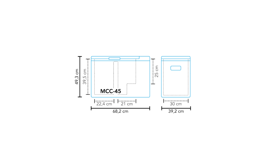 Kühlbox Kompressor MCC-45 AC/DC Dual Zone